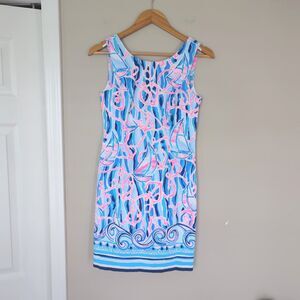 Lilly Pulitzer Mila Stretch Shift Dress in Reel Nauti Size 00 Coastal Resortwear